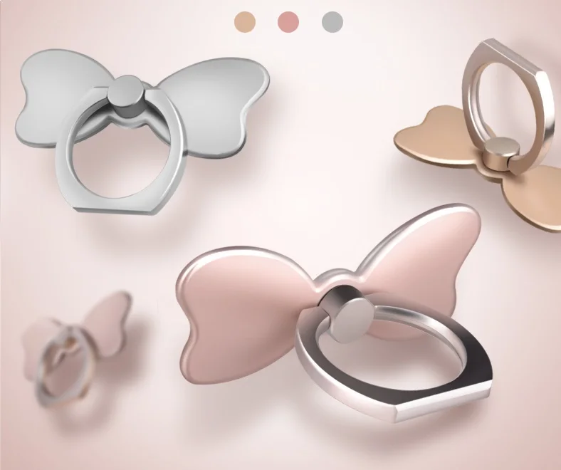 360 Rotate Finger Ring Holder Mobile Stand for Iphone Samsung Support Finger Bracket Mount Grip Cute Cartoon Heart Rabbit Bunny