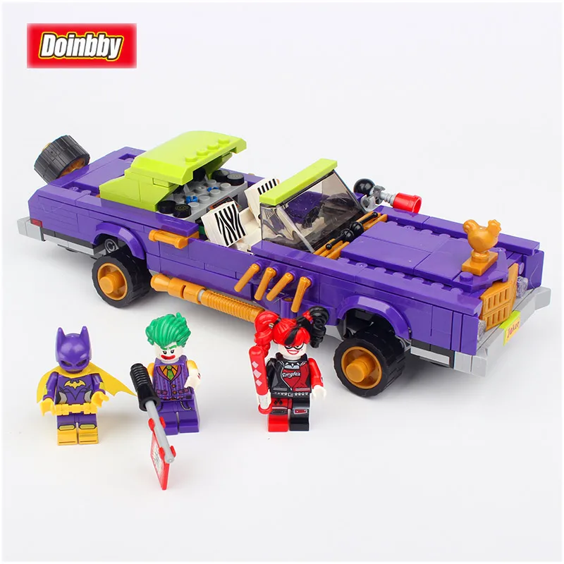 

07046 433Pcs Batman Movie The Joker Notorious Lowrider Harley Quinn Building Block Toys Compatible Legoings Batman