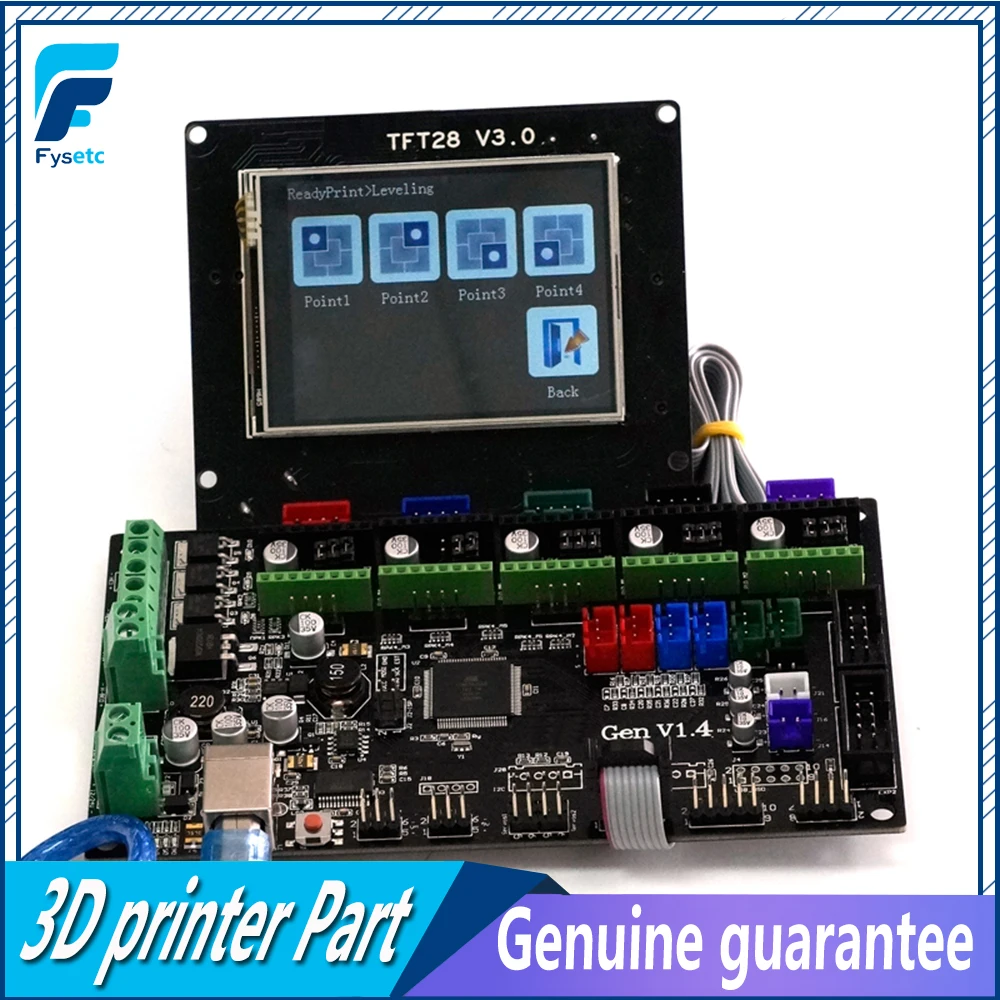 

Gen V1.4 Control Board Mega 2560 R3 Motherboard Ramps1.4 With TFT28 Display Color TFT 3d Printing Touch Screen