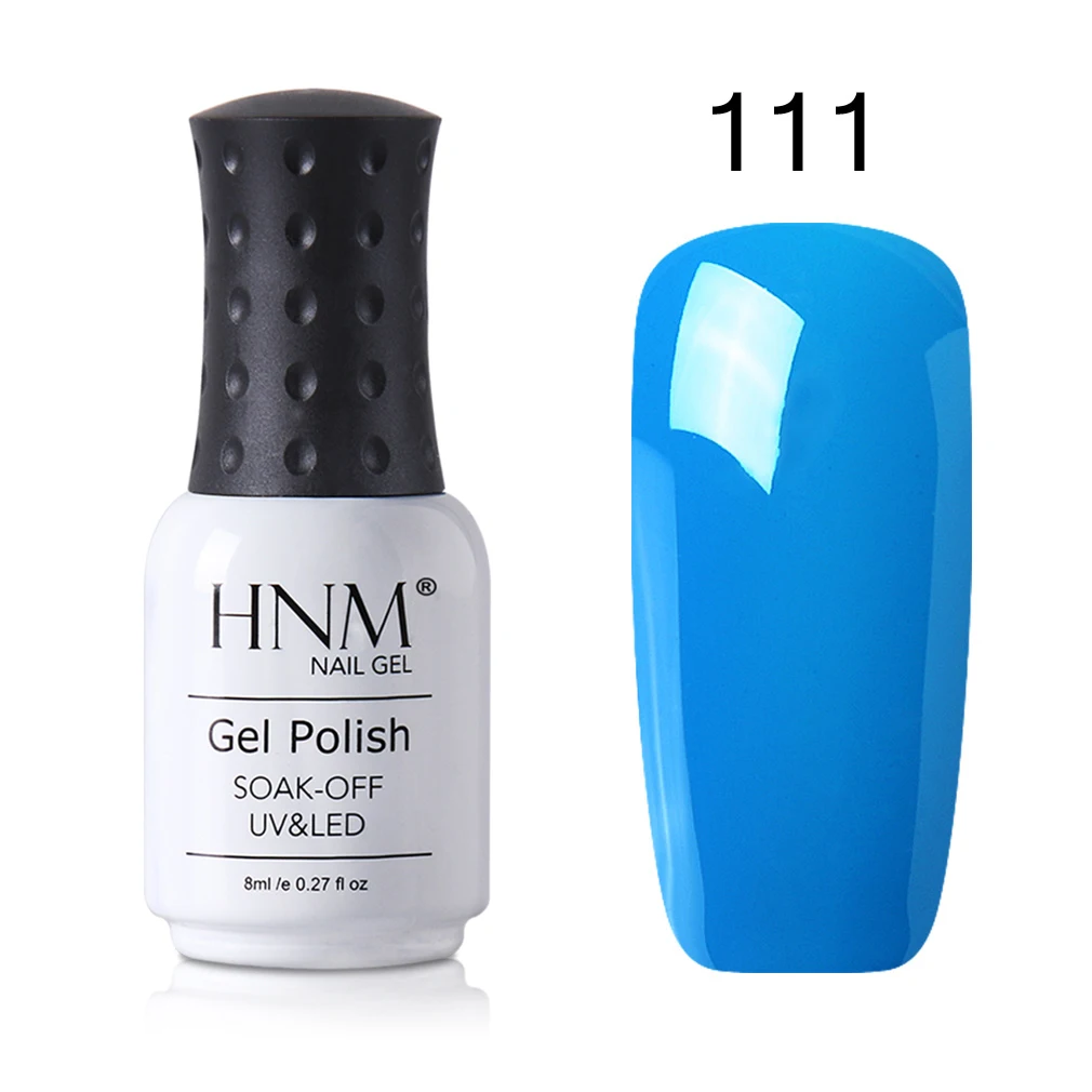 HNM 8 мл телесный неоновый блеск матовый замачивающийся прозрачный лак УФ светодиодный 30 цветов долговечный гель для дизайна ногтей - Цвет: 111