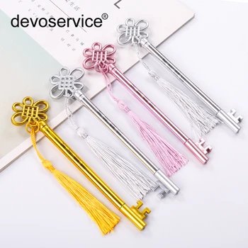 

3Pcs/lot Chinese Knot Keys Design Gel Pen Set Kawaii Stationery Pens Plastic Material Escolar Office School Supplies Stationary