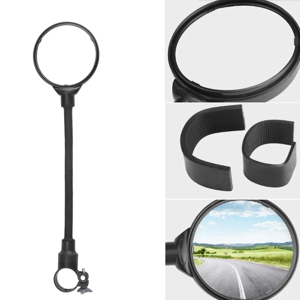 

Replacement Left Right Bike Rear View Safety Round Adjustable Parts Accessories Hose Professional Side Mirror Bicycle Flexible