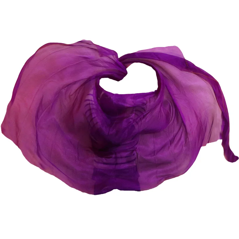 Чистый шелк танец живота вуаль танец живота танцевальный шарф шелковые вуали практика сценическое представление чистый фиолетовый цвет
