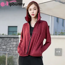 Спортивные противоскользящие женские футболки с капюшоном и длинным рукавом для бега, Гимнастерка для занятий йогой и фитнесом, одежда для бега, топы для тренировок, Deporte Mujer