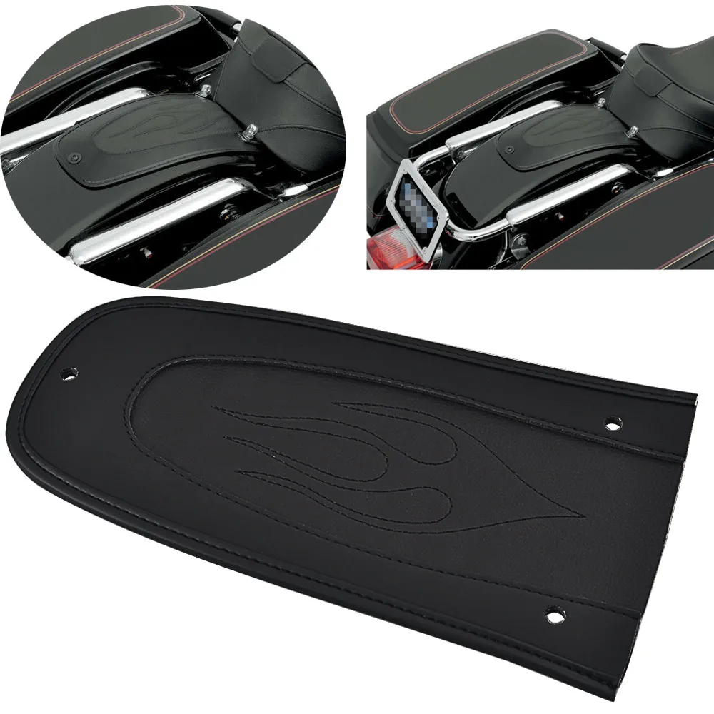 

Motorcycle Black Rear Fender Bib Skin Flame Stitch Fit For Harley Touring Electra Road Glide Road King Street Glide FLHX 06–2019