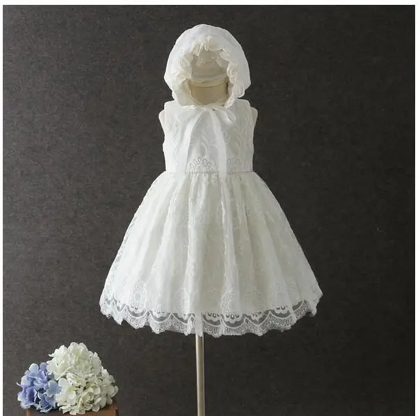 

Baby Girls Baptism Dresses 2017 Lace Flower Infant Girl's Princess tutu Dress Toddler Formal Kids Birthday Party Dress Newborn