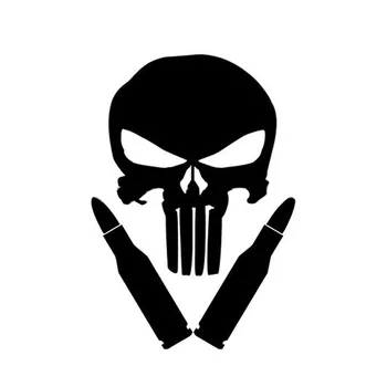 

9.5*14CM PUNISHER Skull Car Stickers And Decals Punisher Movie Classic Car Styling Car Stickers C2-0072
