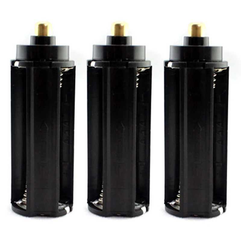 Portable 3Pcs/5Pcs Plastic AAA Battery Holder Box Case Cylinder Type For 18650 Flashlight For Bicycle Light Bicycle Accessories