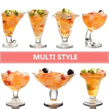 Креативная посуда прозрачная ледяная стеклянная чашка молочный коктейль Напиток Фруктовый салатник стеклянные товары для дома Замороженные ледяные лотки для крема