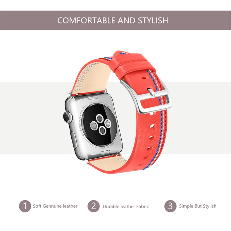 Кожаный ремешок для Apple Watch 42 мм для Iwatch серии 4 3 2 1 40 мм 44 мм сменный Браслет аксессуары для часов