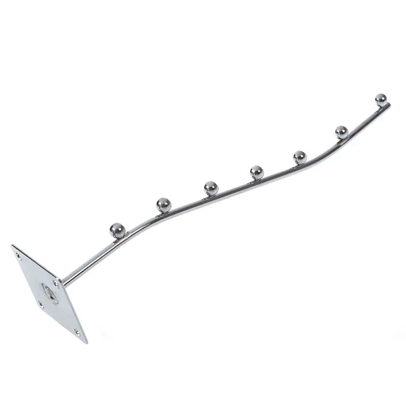 Wall Mount Waved Waterfall Hanger Rack 7 Beads Garment Display Hooks Wall Mount Waved Waterfall Hanger Rack 7 Beads Garment Display Hooks