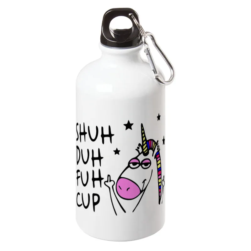 

Shuh Duh Fuh Cup Unicorn Sport Water Bottle With Carabiner For Tour Jogging Camping Cycling Creative Party Gift Bottles 17oz