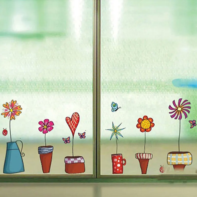 Cute Flower Wall Sticker Kitchen Window Sticker Butterfies Wall Stickers Home Decor Bathroom Vinyl Wall Decals Kids Rooms Decor Cute Flower Wall Sticker Kitchen Window Sticker Butterfies Wall Stickers Home Decor Bathroom Vinyl Wall Decals Kids Rooms Decor
