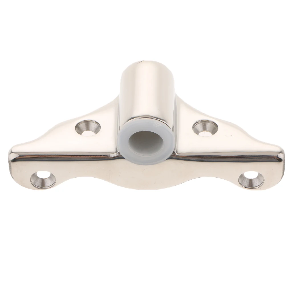 Silver Stainless Steel Boat Oarlock Socket Rowlock Side Mount 3.93x1.38inch for Sailing Boating