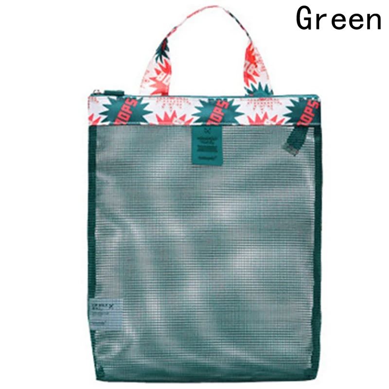 Сумка для хранения, летняя пляжная сумка для купания, спортивная сумка для путешествий, Очаровательная Сетчатая Сумка Для Туалетных Принадлежностей, пляжные походные сумки - Цвет: Синий цвет