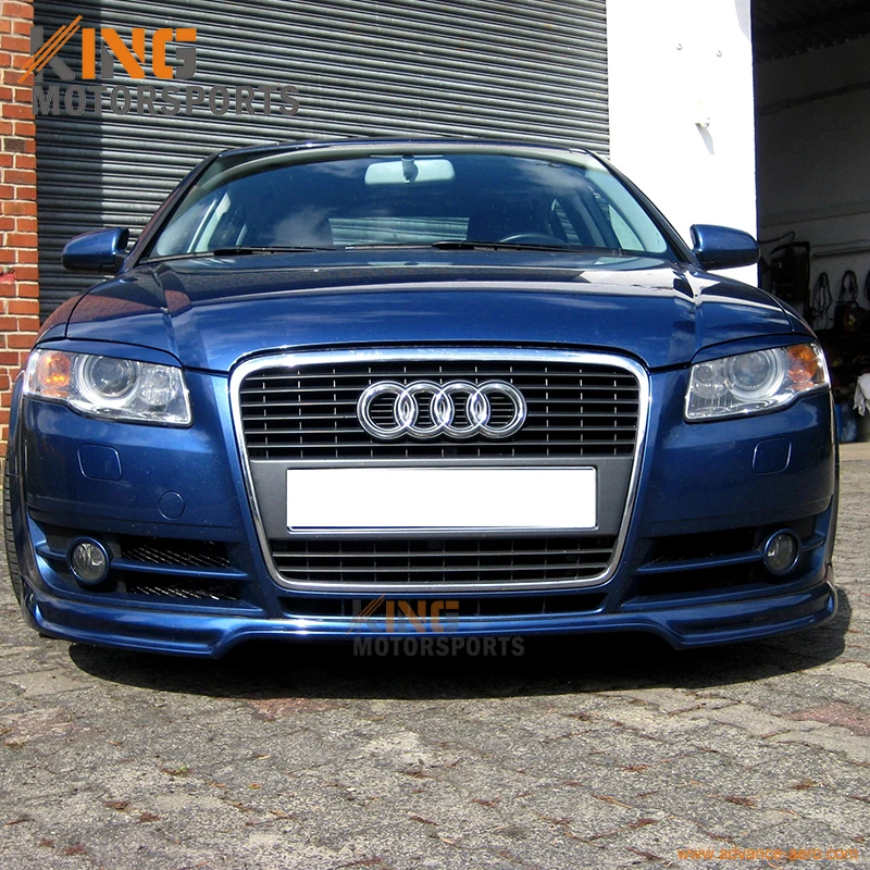 Подходит для 2006 2007 2008 Audi A4 type-A переднего бампера губ-Неокрашенный PU