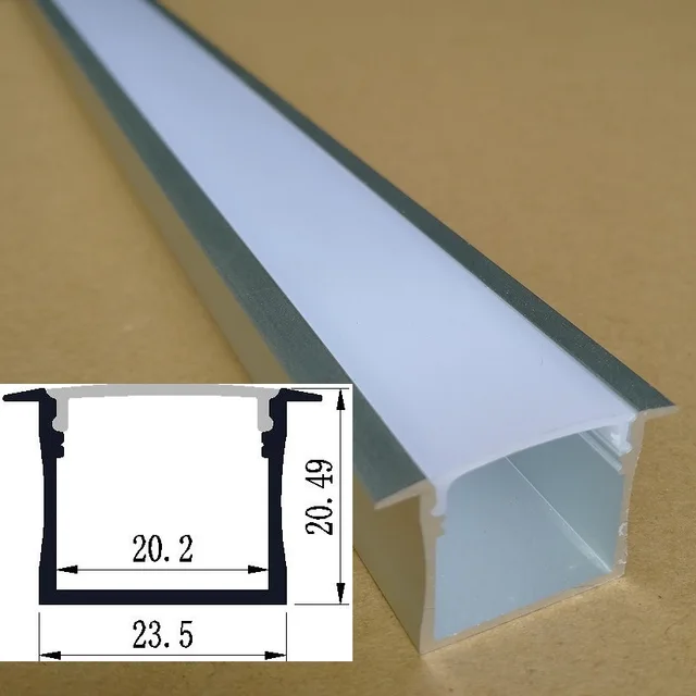 5Packs(12.5meters) x 2500mm 30.5mm Wide,20mm Height Led Aluminum