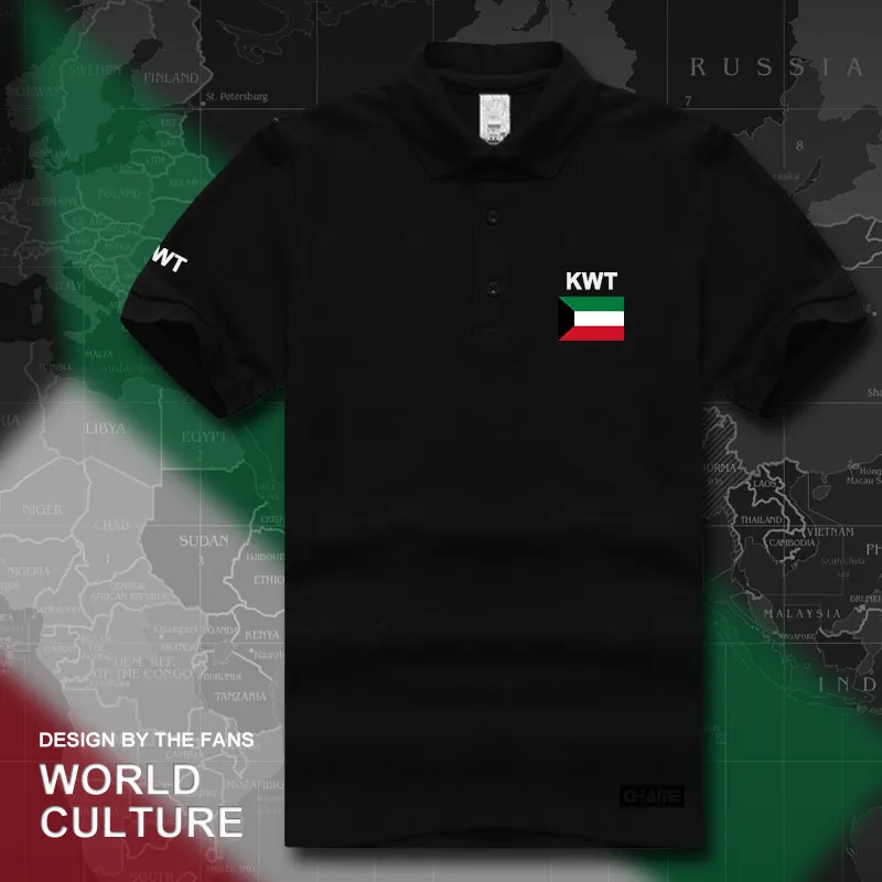Kuwait Kuwaiti polo shirts men short sleeve white brands printed for