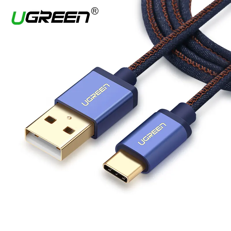 USB Type C Кабель Ugreen USB Тип C-C Быстрая Зарядка и Кабель Синхронизации для Xiaomi Mi5 Mi4C Mi 4s OnePlus 2 Nexus 5X6 P MEIZU Телефон Кабель