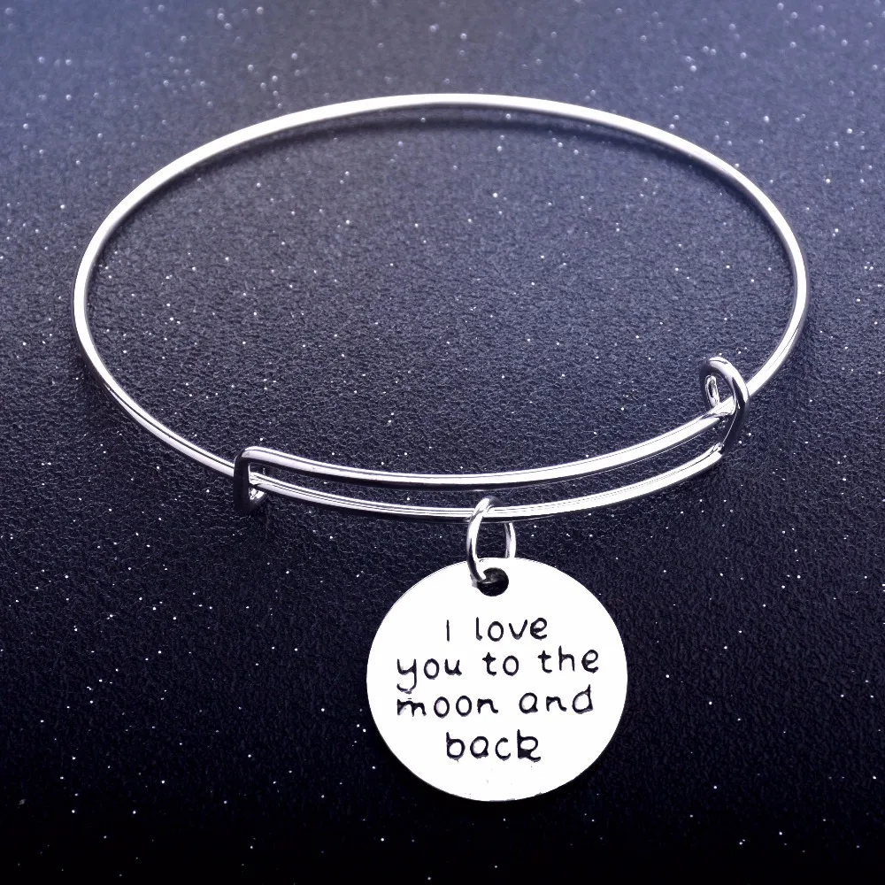 Модные браслеты дружбы Bespmosp с подвесками модные надписью I Love You To The Moon And Back