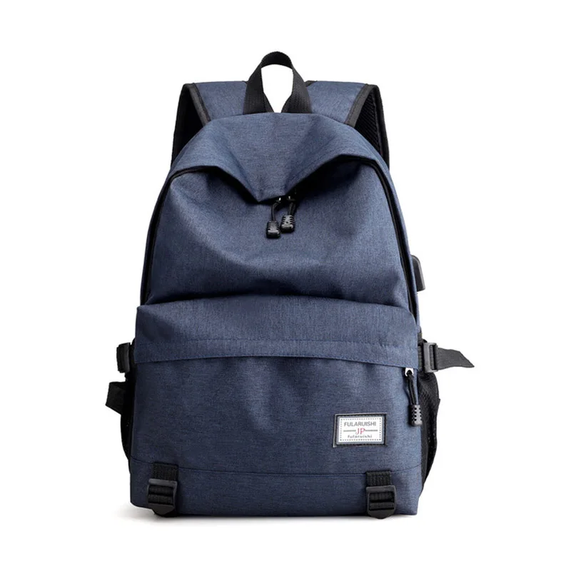 

The Latest Wave Of Backpack Tide Men Tide Female College Wind Universal Usb Charging Man Backpack Wear Waterproof Oxford Cloth
