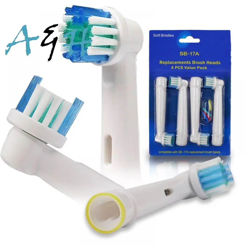 

4PCS Oral b Electric Toothbrush Replacement Heads for Braun Tooth Brushes Vitality Sensitive Nozzles Teeth Cleaning Dental Care