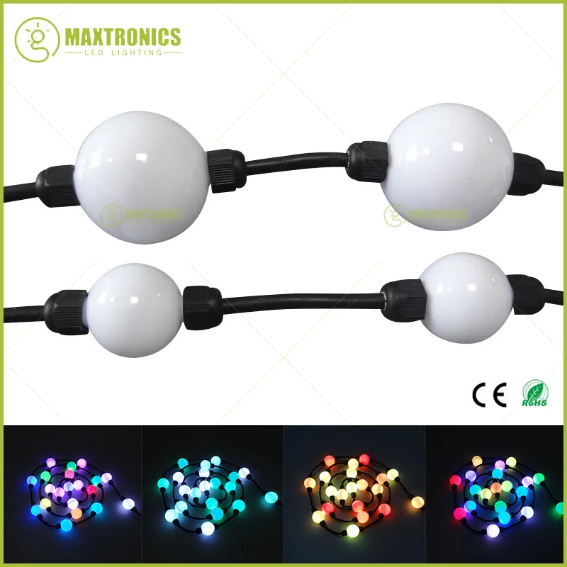 100 шт. 35 мм/50 мм 12V WS2811 молочное покрытие магический шар 360 градусов светящиеся адресуемых пикселей полноцветный модуль рождественское освещение