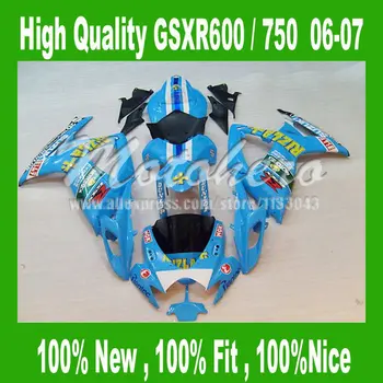 

Fairing for SUZUK GSXR 600 750 06-07 GSX R600 R750 GSXR600 GSXR750 R 600 K6 06 07 2006 2007 Light Blue s325D