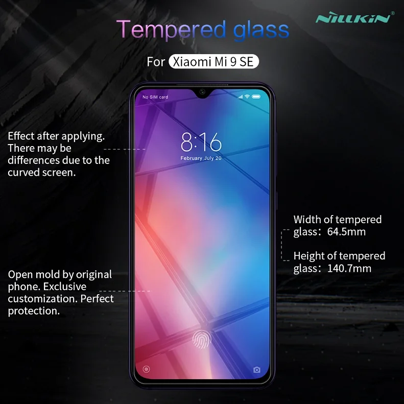 Для Xiaomi Mi 9 SE Защитное стекло для экрана 5,97 ''NILLKIN Amazing H/H+ PRO Закаленное стекло протектор для Xiaomi Mi 8 SE стекло 5,88