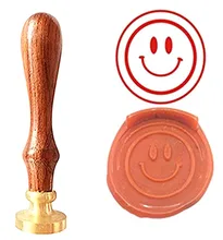 Keep Smile Vintage Custom Picture Logo Luxury Wax Seal Sealing Stamp Brass Peacock Metal Handle Gift Set