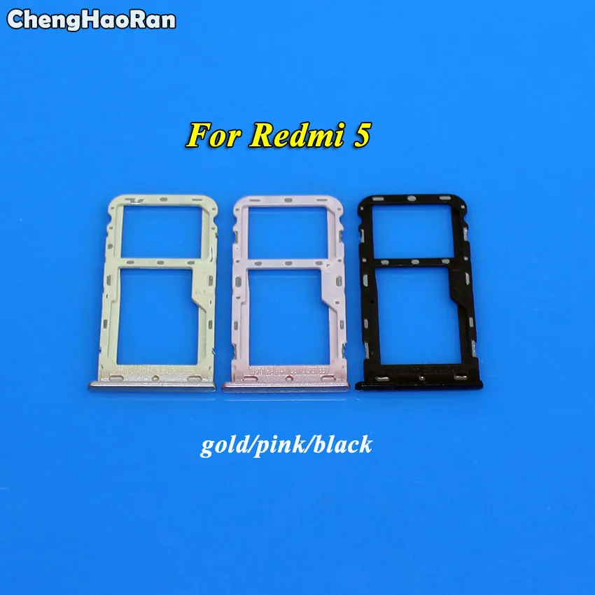 ChengHaoRan держатель sim карты для Xiaomi Redmi 5 5A Plus 5Pro слота адаптеры с инструментом