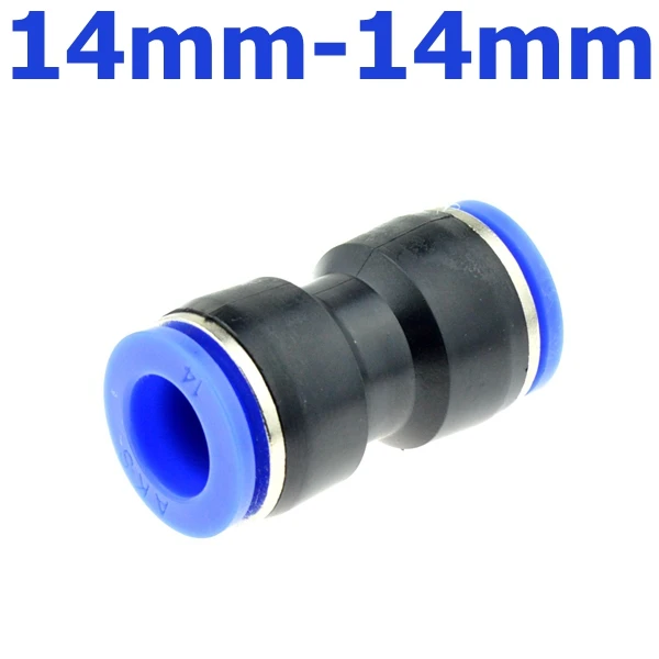 14mm-14mm Воздушный пневматический шланг диаметром 10 мм, 8 мм, 6 мм, 12 мм, 4 мм, 16 мм, одним нажатием на прямой газовый фитинг, пластиковые быстроразъемные фитинги - Цвет: 14mm-14mm