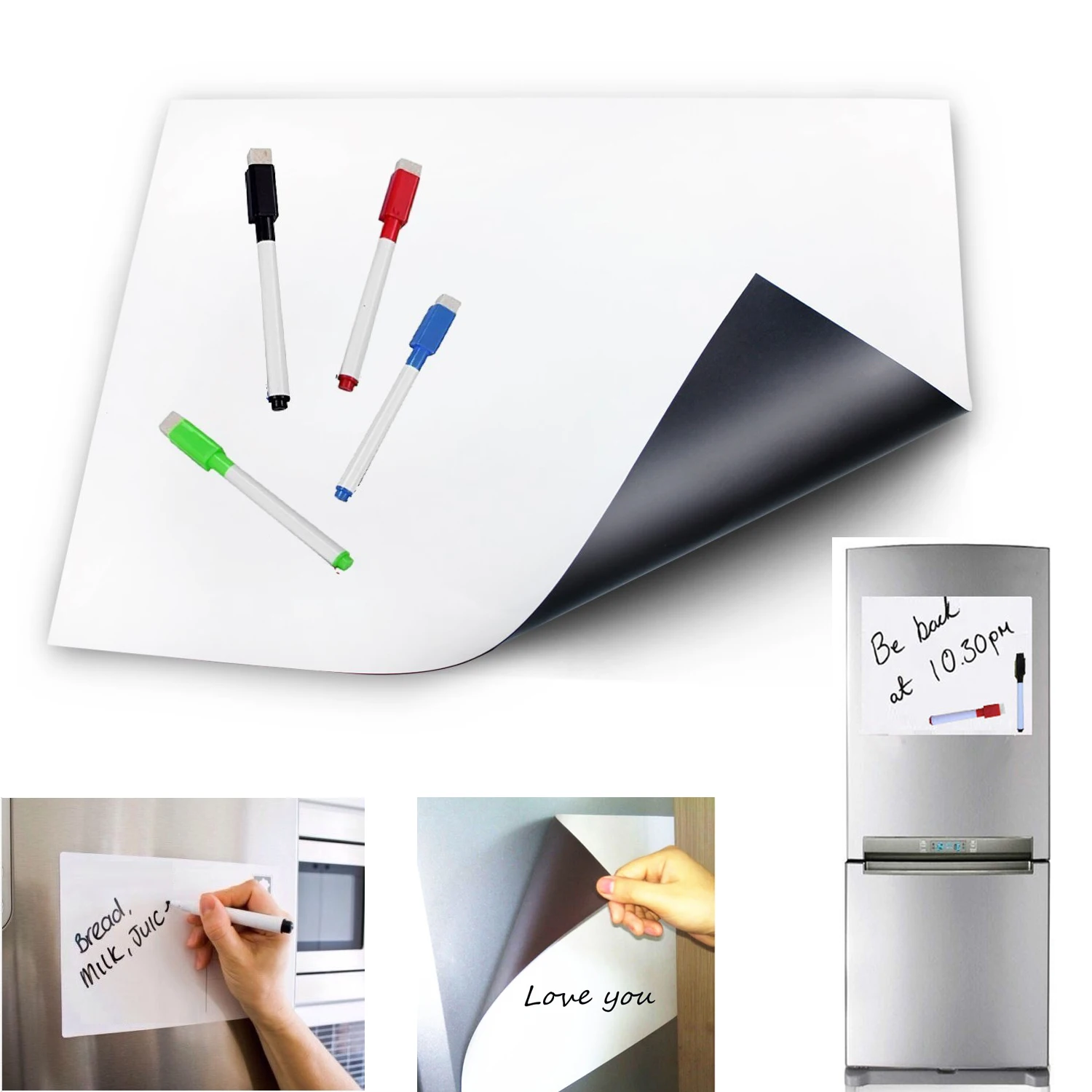 

Magnet Whiteboard A4 Soft Magnetic Board Dry Erase Drawing Recording Board for Fridge Magnets Refrigerator Sticker Kitchen Decor