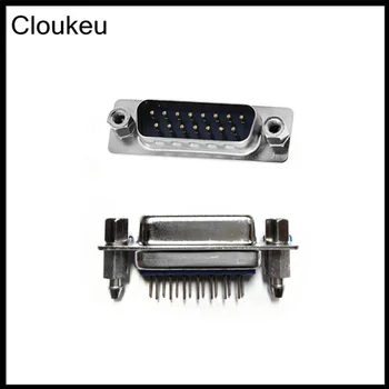 

5Pcs With fixed screw DP15 pin Male Insert plate type PCB Connector VGA serial port DB15 adapter