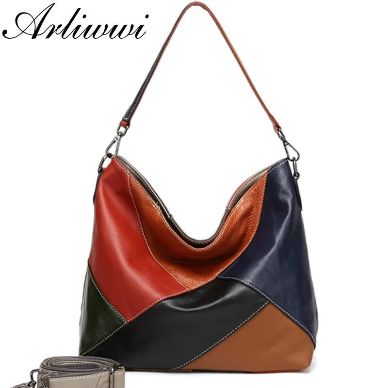  Arliwwi 100% Real Cow Leather Designer Women Shoulder Handbag Extra Soft Cowhide Genuine Leather Ba - 32976418337
