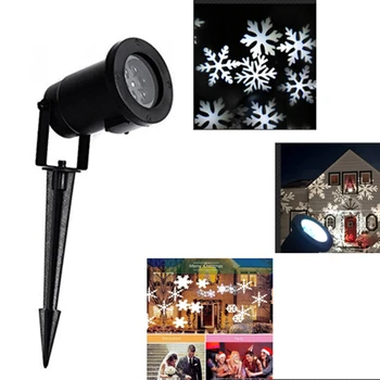 

NEW Waterproof Moving Snow Laser Projector Lamps Snowflake LED Stage Light For Christmas Party Light Garden Lamp Indoor Outdoor
