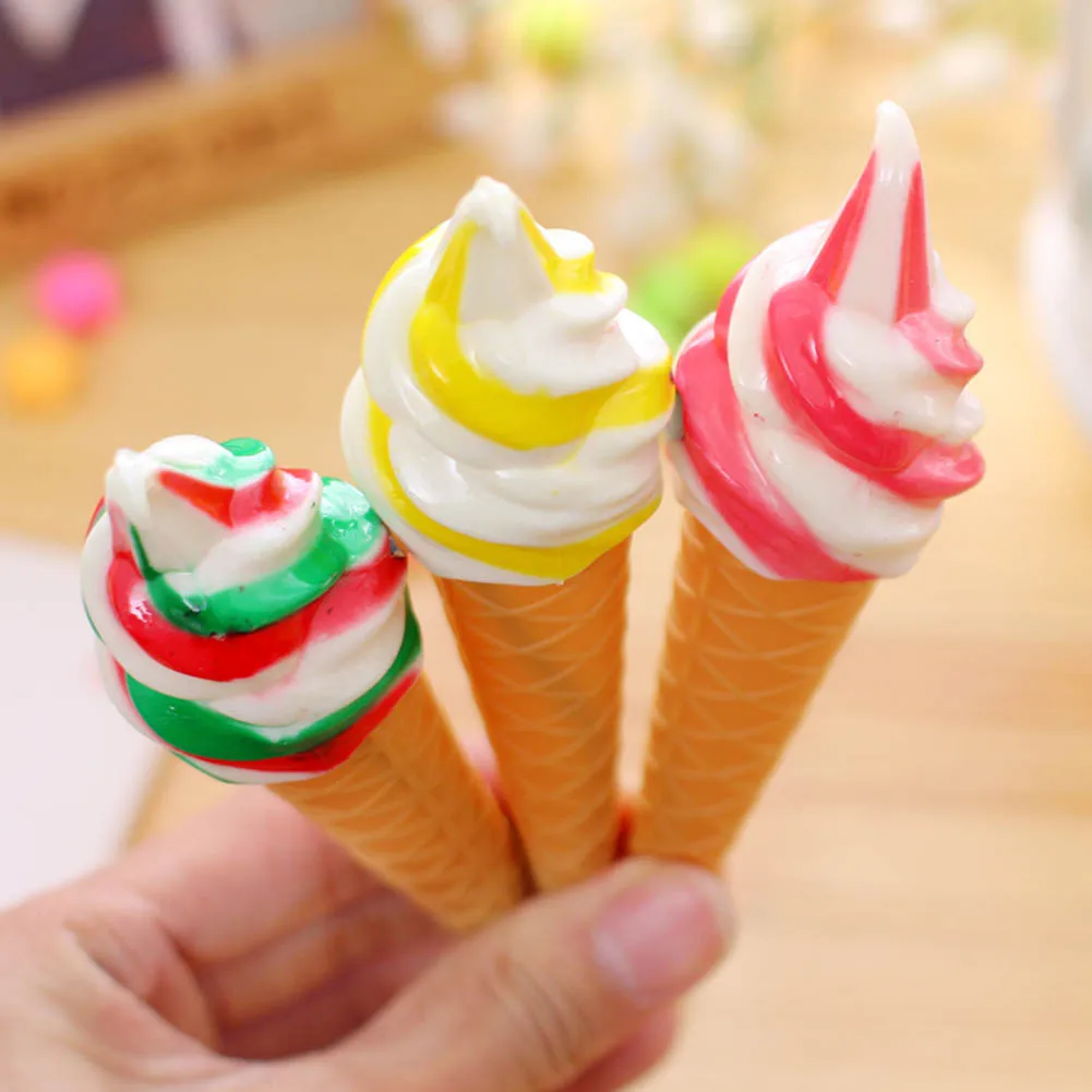 

Creative Ice Cream Pen Gel Pen Material Stationery Office School Supplies Gift For Kids Color Random Long 14cm