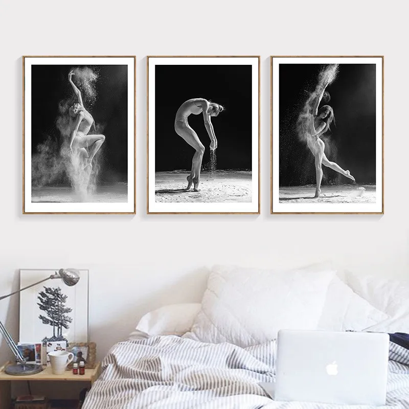 Балетные танцоры девушки настенные картины художественные принты плакат порошок холст живопись для комнаты скандинавском стиле Декор без рамки LY0009