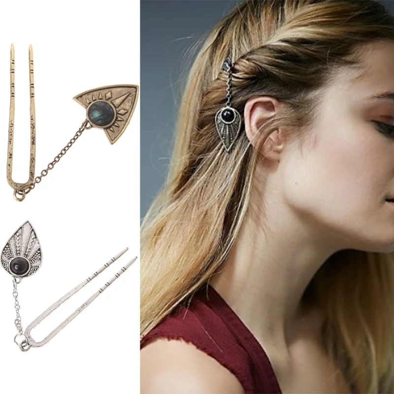 

Bohemian gold silver color U Stick Hair Stick Hairpin Hair Grip Clips Hairwear Chopsticks