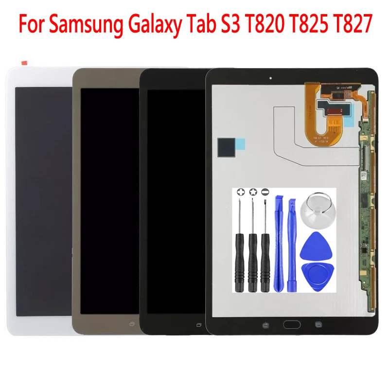 

9.7"LCD For Samsung Galaxy Tab S3 T820 T825 T827 LCD Display+Touch Screen Digitizer Assembly Replacement+Tools