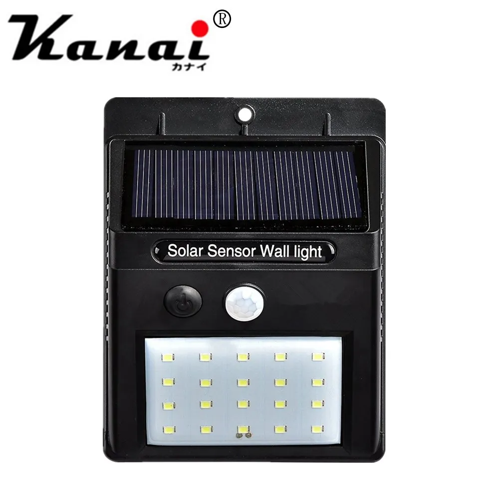 Leds de Energia Sensor de Movimento Livre à Prova Água de Poupança de Energia Caminho para Casa Lâmpada do Jardim Luz de Parede ao ar Solar Pir d’ Rua Quintal Pcs 2835 20 4