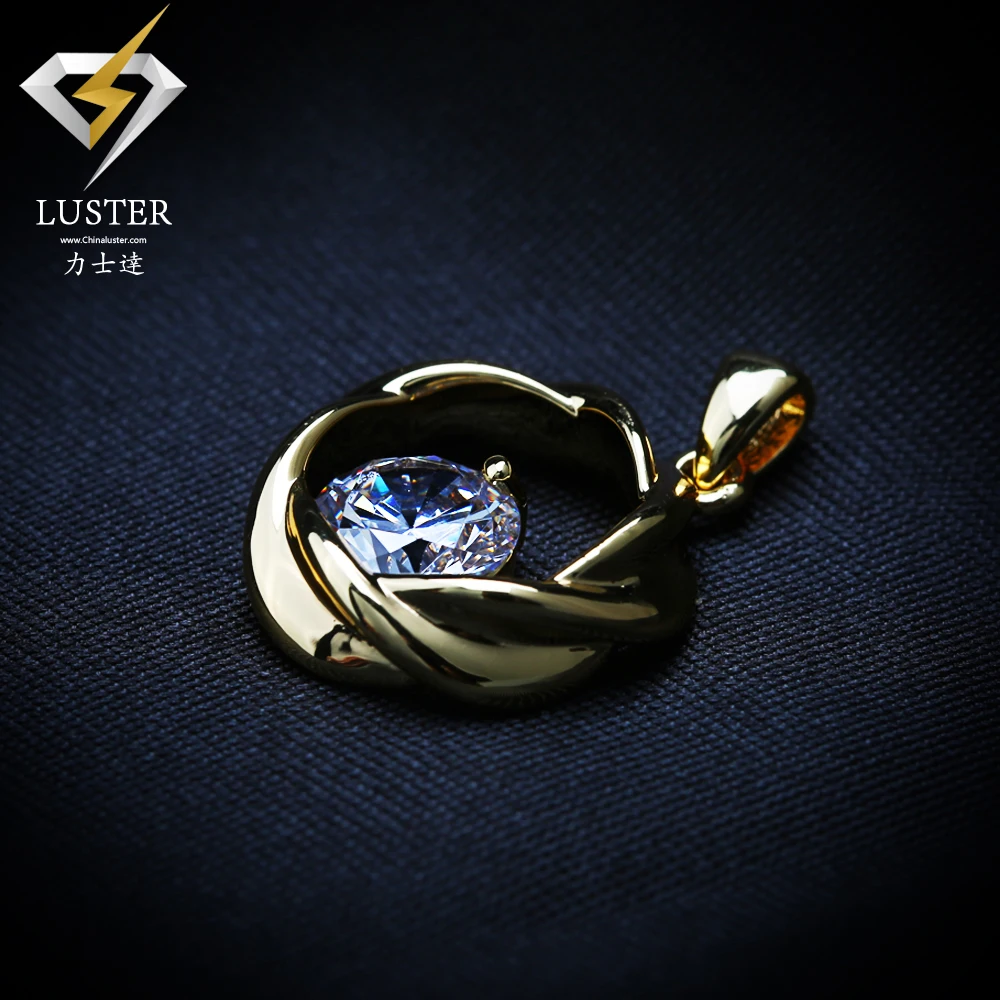 Golden plant rope shape pendant  (5)