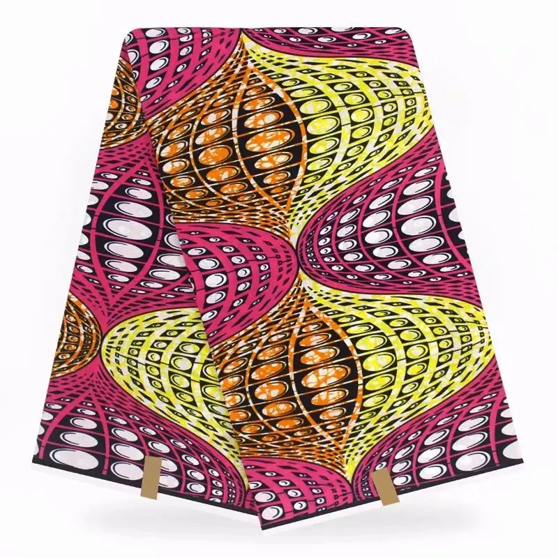 

African Wax Print 100% Cotton Fabric Hollandais Wax Prints African 2019 New Model Hollandais Real Dutch Wax Sewing Material