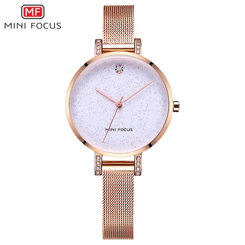 MINIFOCUS Women Watch 2018 New Starry Sky Fashion Dress Wristwatch Ladies Business Quartz Clock Blue Luxury Girls Bracelet Watch