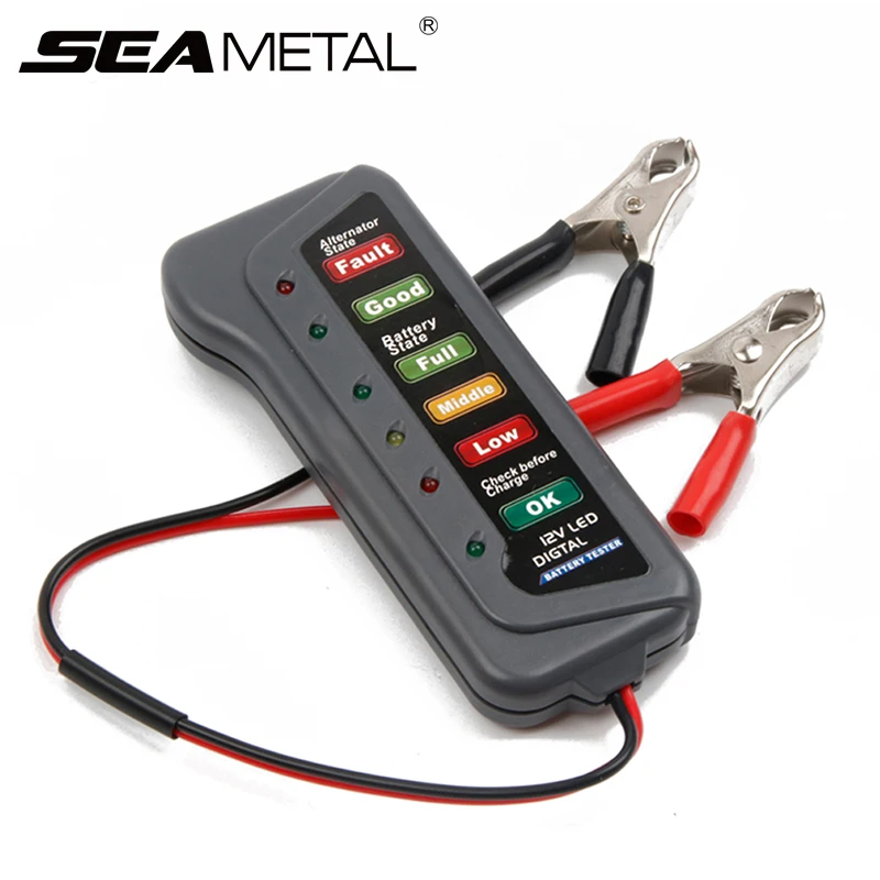 

Car Battery Measuremt Tester 12V Power Digital Analyzer Automotive Checker Alternator Test 6 LED Light Motorcycle In Accessories