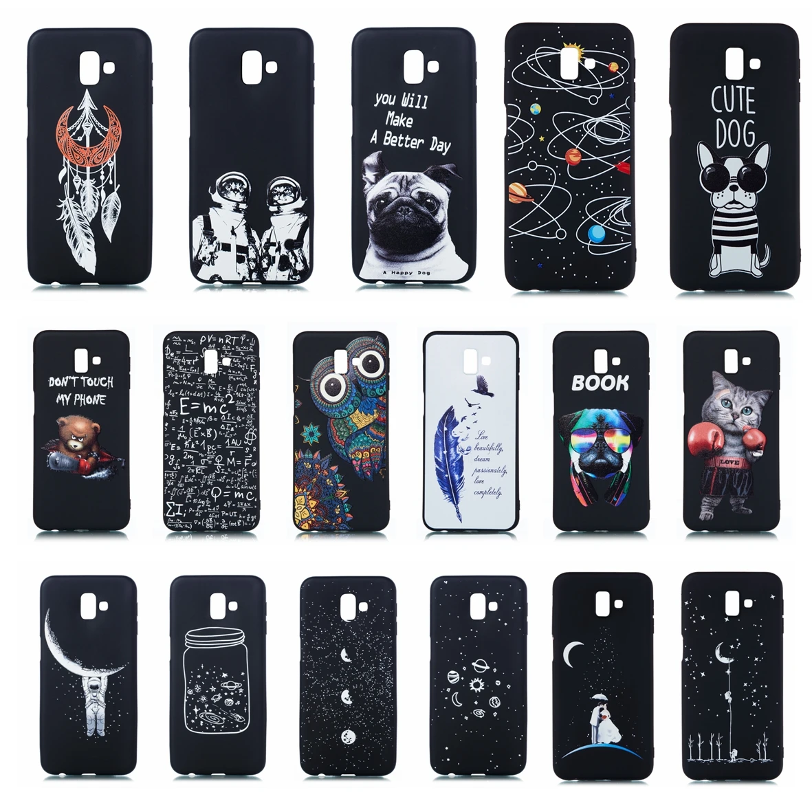 For Samsung Galaxy J6 2018/On6/J600 Protective Cover Coque On 6/J6/J 6 600 2018 Soft TPU Silicon Pattern Cases Funda |
