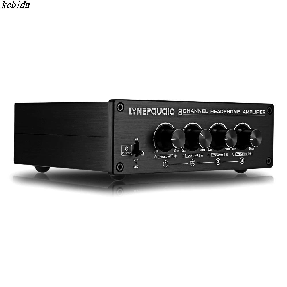 

kebidu Headphone Amplifier LINEPAUDIO Pro Eight-channel A966 Headphone Distributer Signal Amplifier