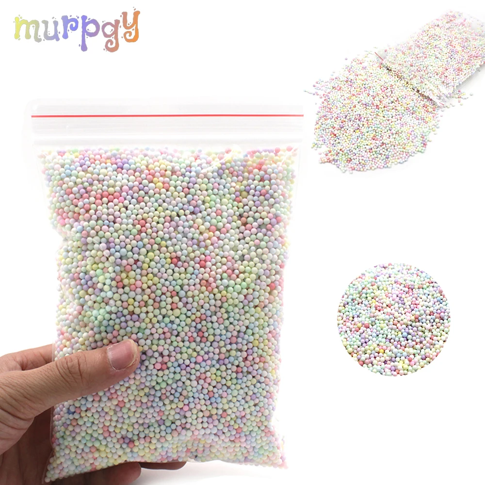 

Foam Beads Slime Supplies Light Color Tiny Snow Mud Filler Charms Addition for Polymer Clay Toys Accessories Antistress Kit