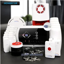 HOMSECUR Wireless GSM Burglar Intruder Alarm System+6*PIR+13*Door Sensor+2*Glass Sensor