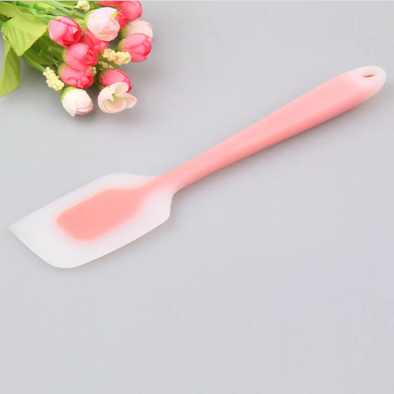  Free Shipping Large 27.5cm Resistance High Temperature Transparent Silicone Spatula Batter Scraper 